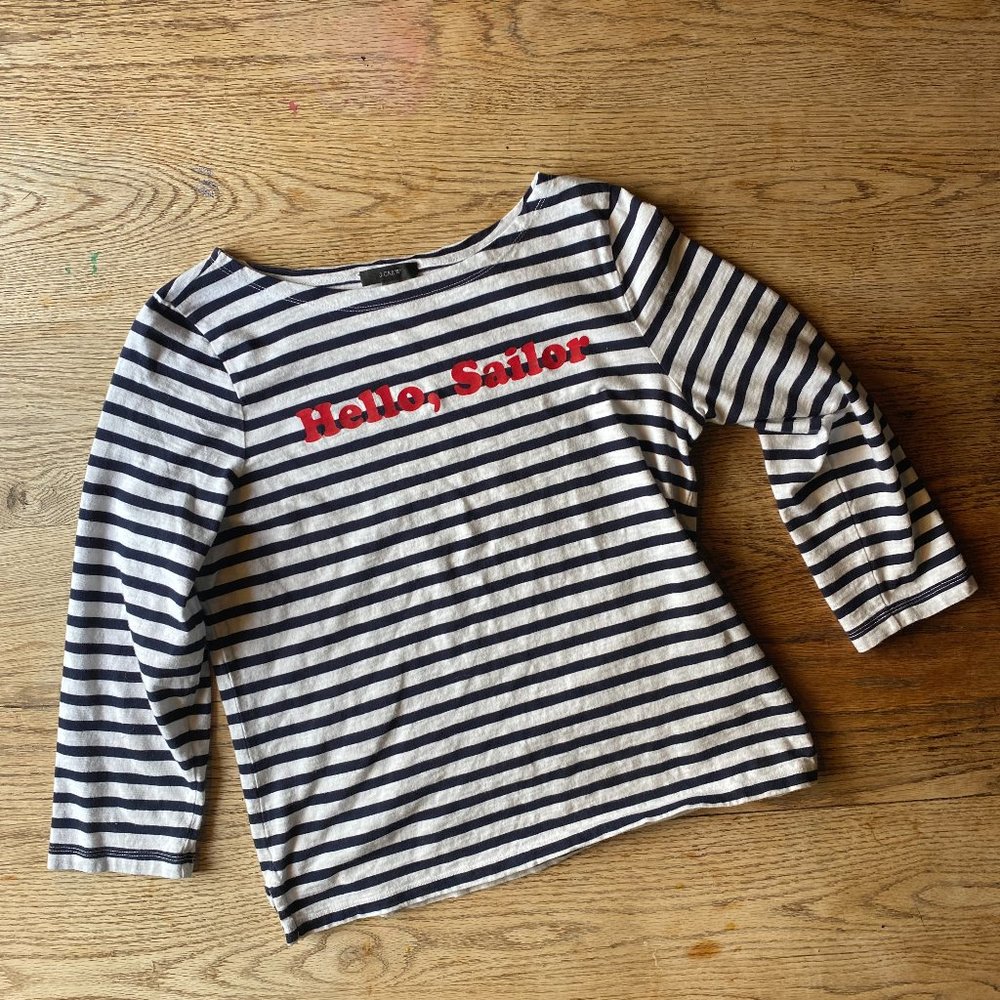 J.Crew Limited-edition T-shirt “Hello Sailor” SZ M